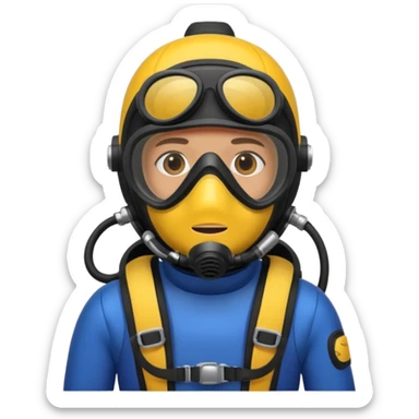 scuba diver sticker
