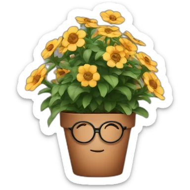 Harry Potter in a flower pot sticker