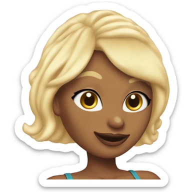 Blonde Go-go dancer Enid Sinclair wearing bunny ears  sticker