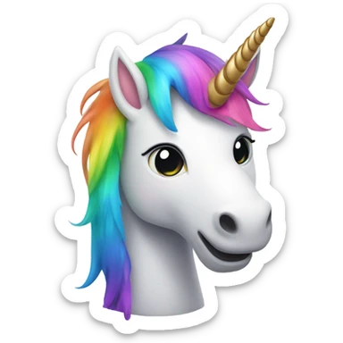 Happy rainbow unicorn kitty! sticker