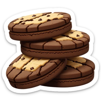 Full chocolate shortbread cookies (without chocolate chips) sticker