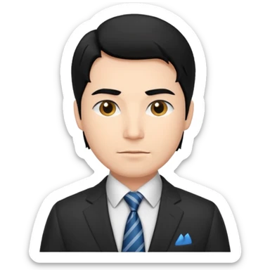 consulting man with black hair sticker