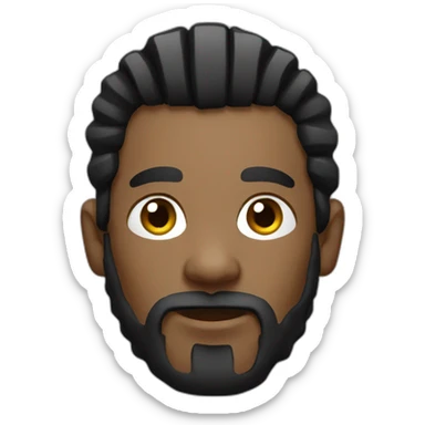 barber with black dreadlocks sticker