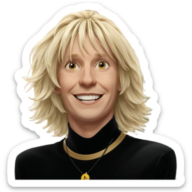 blonde boy with joyful smile sticker