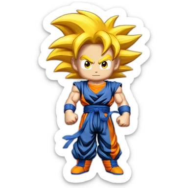 San goku super sayan blue  sticker