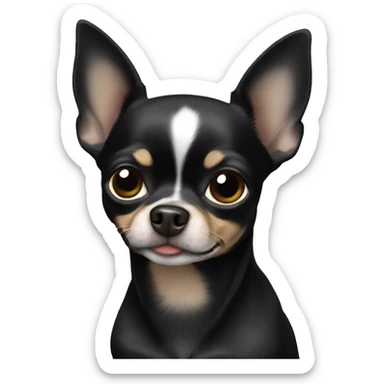 all black chihuahua sticker