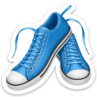 make an emoji of blue shoe laces only- they should be long and stringy sticker