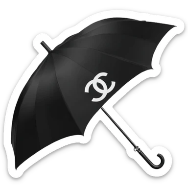 chanel logo umbrella  sticker