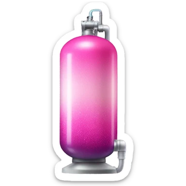 Pink ombre oxygen tank with glitter sticker