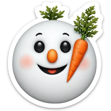 snowman with no scarf  sticker