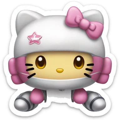 Avión hello kitty sticker