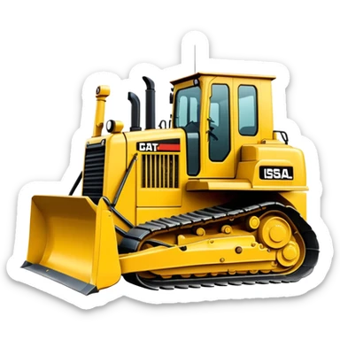 Бульдозер caterpillar sticker