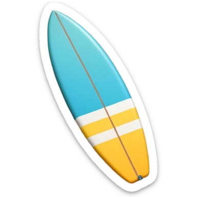 Surf board colorful beachy sticker