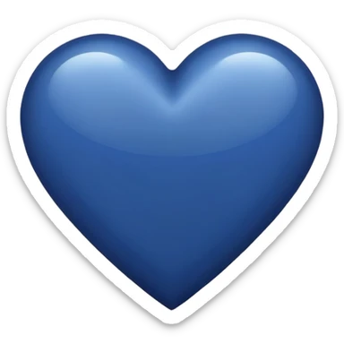 Navy blue heart sticker