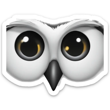 black and white owl facepalm sticker