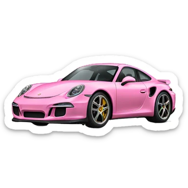 Pink porshe  sticker