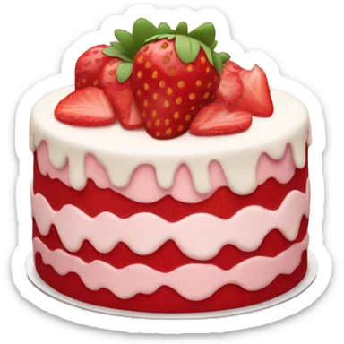 strawberry cake sticker