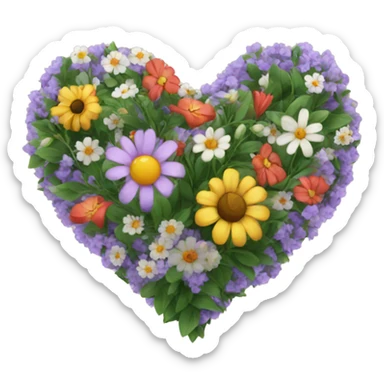 Heart with flowers  sticker