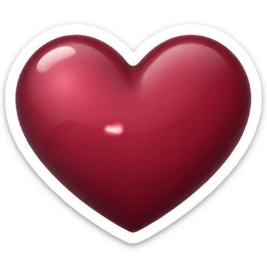 Burgundy heart sticker