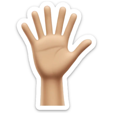 Playmobil hand saying hi sticker