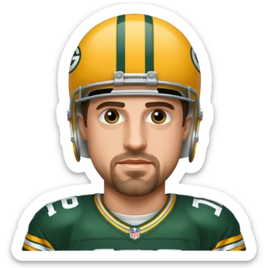 Aaron rodgers realistic image sticker