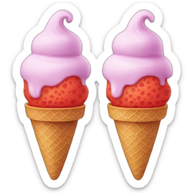 lava ice cream sticker
