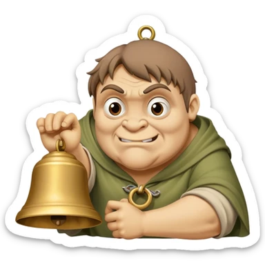 Quasimodo the hunchback of Notre Dame with bell sticker