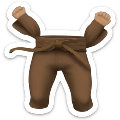 Ceinture marron judo sticker