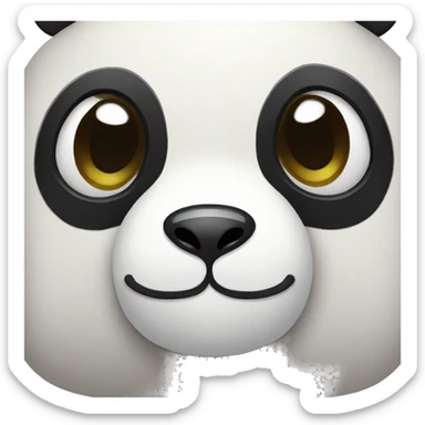 cute panda face sticker
