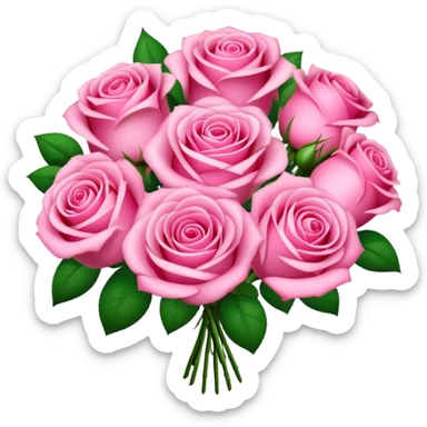 Pink bouquet of roses sticker