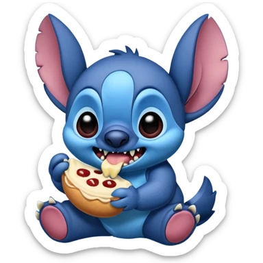 Stitch eating stitch sticker
