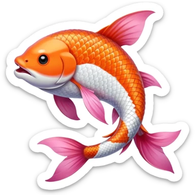 peixe koi rosa sticker
