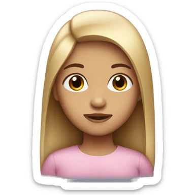 Girl with straightened hair sticker