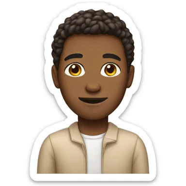 flesh-colored skin male high school student sticker