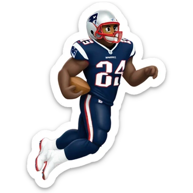 Patriots player gingerbread man sticker