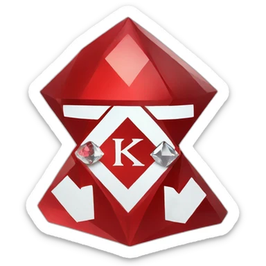 red kappa aplha psi diamond  sticker