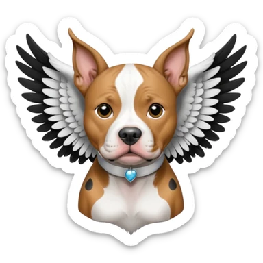 Pitbul manchas blancas y negras, hembra hacerla cln alistas como un angel  sticker