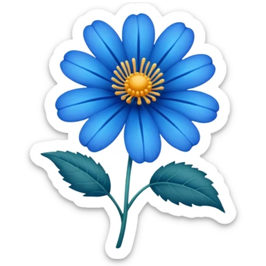 flor azul kaiser sticker