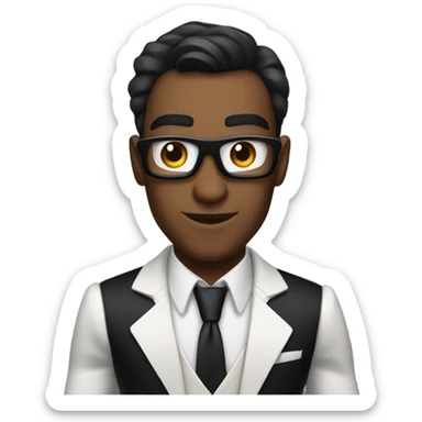 Spider dude in a tux sticker