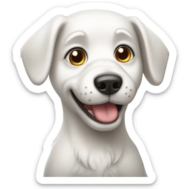 Little white dog trembling sticker