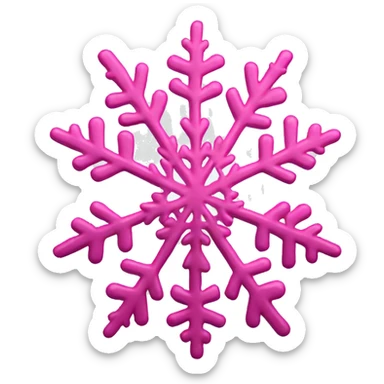 Pink snowflake sticker