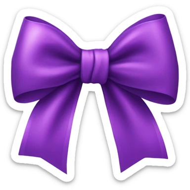 A purple bow  sticker