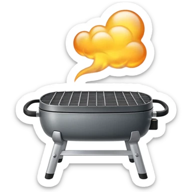 grill with smoke sticker