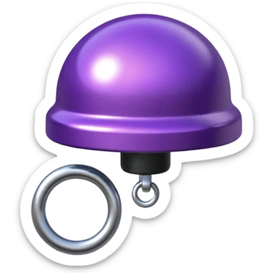 purple bike bell  sticker