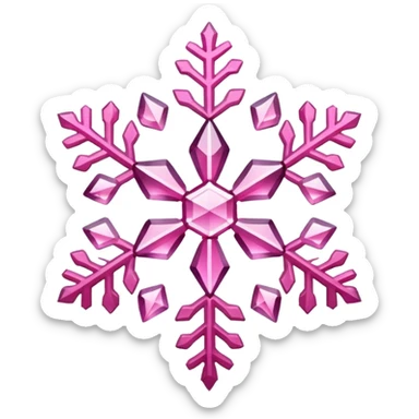 pink snowflake sticker