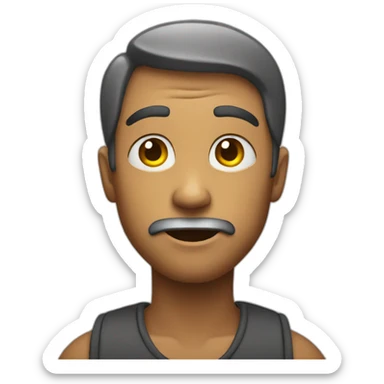 person shrugging shoulders sticker