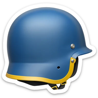 Ukrainian military helmet with blue and yellow colors, combat kevlar helmet sticker