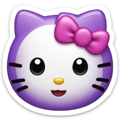 Purple hello kitty  sticker