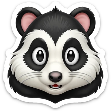 Skunk making a disgusted face  sticker