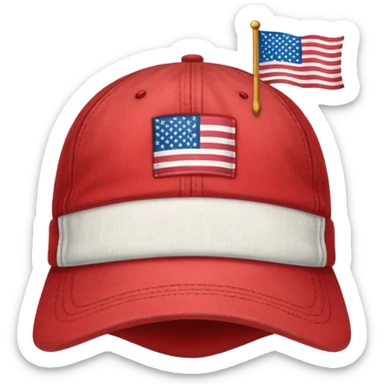 red cap the US Flag on it sticker